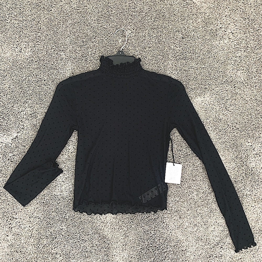 Black Mesh Blouse